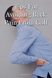 Man having back pain from golf