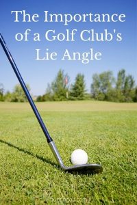 Picture of a golf club's lie angle