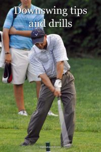 A look at the golf downswing sequence along with some downswing drills and tips